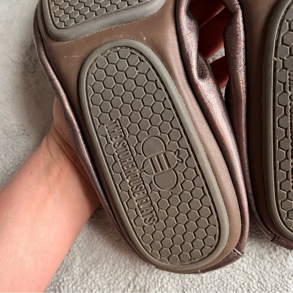 The Storehouse Flats Geaux Gunmetal Rainbow Sparkly Leather Ballet Flat Sz 11 - Picture 6 of 12